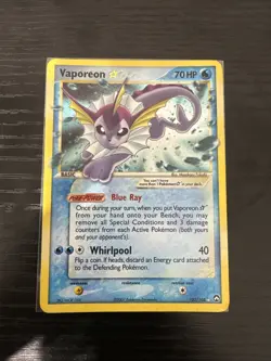 Vaporeon Gold Star Power Keepers Ultra Rare Holo Card 102/108 LP Condition - Image 1