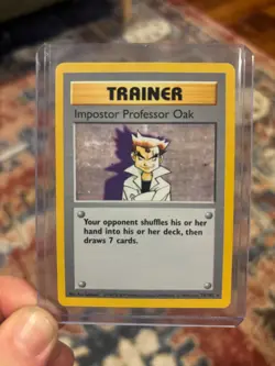 Imposter Professor Oak 073/102 Base Set Regular Vintage Pokemon Card - Image 1