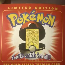23K Gold Plated CHARIZARD Trading Card 1999 Burger King Pokemon Ball NEW SEALED - Image 1