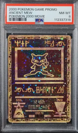 2000 Pokemon Ancient Mew PSA 8 NM-MT Pokemon Movie Game Promo Double Holo Card - Image 1