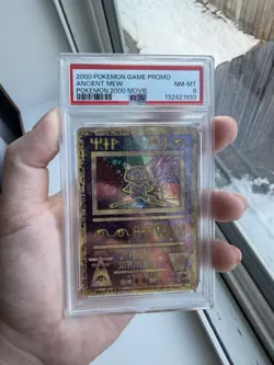 2000 Pokemon Movie Promo Ancient Mew Holo PSA 8 NM-MT - Image 1