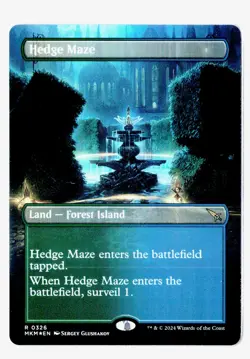 Hedge Maze (Borderless) | Foil | Murders at Karlov Manor | 326 | NM | MTG - Image 1