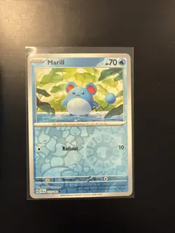 Marill Reverse Holo Pokemon TCG Scarlet & Violet Stellar Crown 33/142 - Image 1