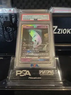 Pokemon Mewtwo GX Secret Rare Full Art Holo 78/73 Shining Legends PSA 10 - Image 1