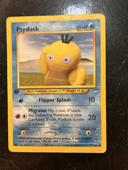 Psyduck 79/105 Pokemon TCG 1st Edition Neo Destiny DMG - Image 1