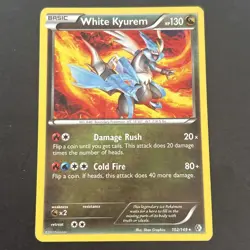 White Kyurem 102/149 Regular BW: Boundaries Crossed Pokemon TCG LP 2012 - Image 1