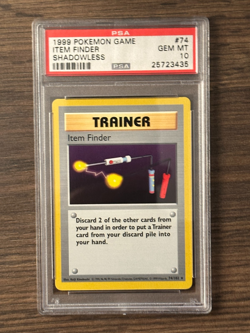 Pokemon Game Shadowless ITEM FINDER #74 PSA10 # 25723435 - Image 1