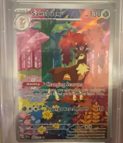 2024 Pokemon Sawsbuck #166 *Pokemon Temporal Forces* PSA 10 GEM MT - Image 2