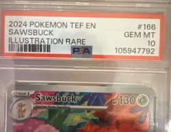2024 Pokemon Sawsbuck #166 *Pokemon Temporal Forces* PSA 10 GEM MT - Image 3
