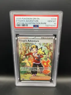 PSA 10 GEM MINT - Pokemon TCG Ethan's Adventure 236/182 SIR Destined Rivals - Image 1
