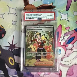 PSA 10 Ethan's Adventure 236/182 Pokemon TCG Destined Rivals SIR Graded - Image 1