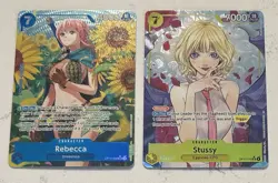 One Piece TCG Stussy OP13-110 Alt Art & Rebecca OP10-058 Alt Art - Image 2