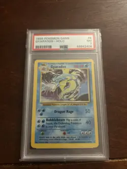Pokemon Gyarados Holo Rare TCG Card Base Set 006/102 PSA 7 - Image 1