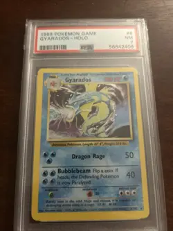 Pokemon Gyarados Holo Rare TCG Card Base Set 006/102 PSA 7 - Image 2