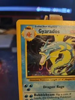 Pokemon Gyarados Holo Rare TCG Card 006/102 Base Set MP - Image 2