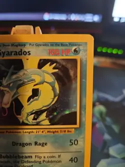 Pokemon Gyarados Holo Rare TCG Card 006/102 Base Set MP - Image 3