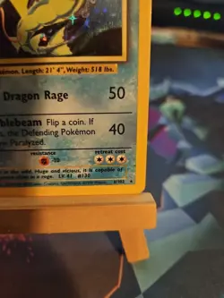 Pokemon Gyarados Holo Rare TCG Card 006/102 Base Set MP - Image 4