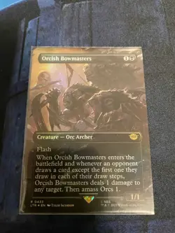 MTG: Orcish Bowmasters - Borderless FOIL NM MTG The Lord of the Rings LTR 433 - Image 1