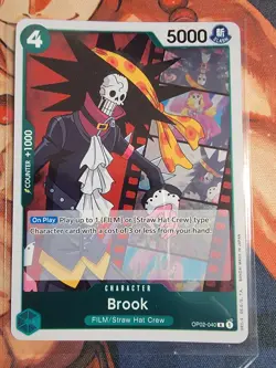One Piece CCG Brook OP02-040 R Paramount War English Foil Rare - Image 1