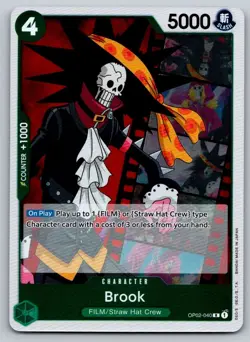 One Piece Brook OP02-040 Paramount War Foil - Image 1