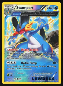 Swampert - 36/160 - Holo Rare Reverse Holo - Primal Clash - Pokemon Card - Image 1