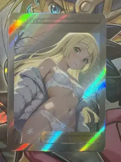 Pokemon Lillie Anime Waifu Custom DIY Trainer Art Sexy Pokemon card - Image 1