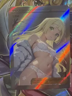 Pokemon Lillie Anime Waifu Custom DIY Trainer Art Sexy Pokemon card - Image 2
