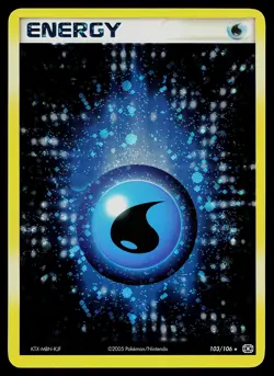 Pokemon Card - Water Energy Emerald 103/106 Holo Rare Reverse Holo - Image 1