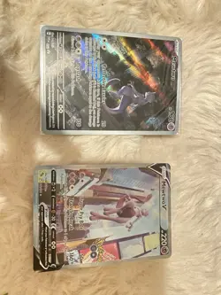 Pokemon Mewtwo & Mewtwo V Foil Cards Lot SVP Pokemon GO TCG English - 2 Cards - Image 1