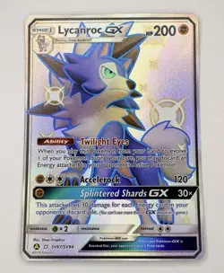 Lycanroc GX SV67/SV94 Hidden Fates Full Art Shiny Holo Rare Pokemon Card Mint - Image 1