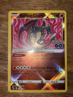 Pokemon TCG Radiant Charizard Holo Card 11/78 Sword & Shield Pokemon Go Rare - Image 2