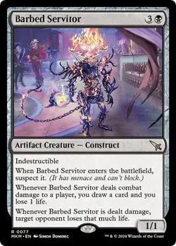 BARBED SERVITOR mtg NM-M Murders at Karlov Manor 1 Rare - Image 1