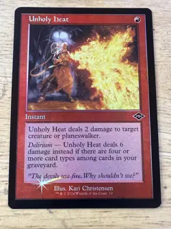 MTG - Unholy Heat - Retro Frame - Modern Horizons 2 - Near Mint FOIL - Image 1