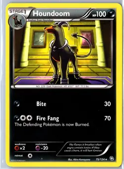 Pokemon tcg: Dragons Exalted Houndoom #75/124 Base - NM Rare .VO5 - Image 1