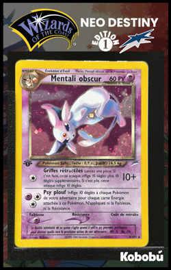 Carte Pokemon Mentali Obscur 4/105 Edition 1 Ed 1 Neo Destiny Wizards FR - Image 1