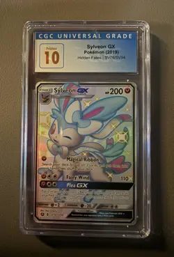 2019 Pokemon Hidden Fates SHINY SYLVEON GX SV76/SV94 PRISTINE 10 GEM MINT - Image 1