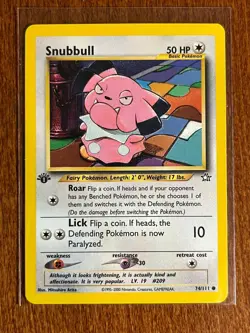 [NM] 2000 Pokemon Neo Genesis Snubbull 1st Edition #74/111 - Image 1