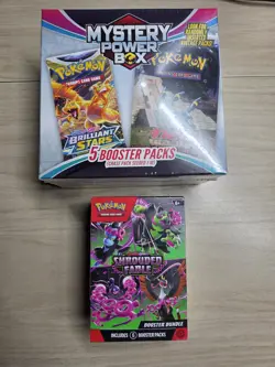 Pokemon Sealed Lot Mystery Power Box Booster & Shrouded Fable Booster Bundle New - Image 1