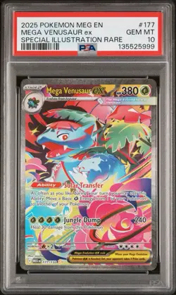 2025 POKEMON MEG EN-MEGA EVOLUTION #177 MEGA VENUSAUR EX PSA 10 - Image 1