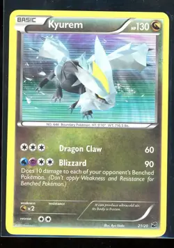 Kyurem 21/20 (LP) Dragon Vault (Secret Rare) Holo Rare Pokemon - Image 1