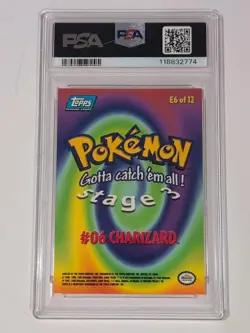 Vintage 1999 Topps Charizard Pokemon #06 Movie Edition MINT PSA 9 - Image 2
