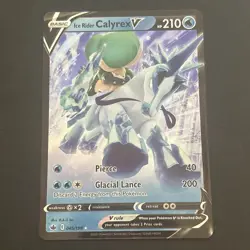 Ice Rider Calyrex V 045/198 Swsh06: Chilling Reign Holo Pokemon TCG LP 2021 - Image 1