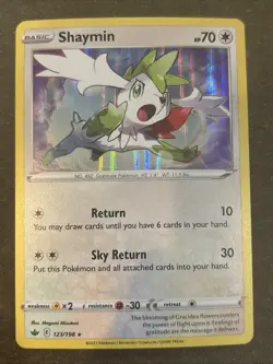 Shaymin 123/198 Holo Rare Pokemon Sword & Shield Chilling Reign NM - Image 1