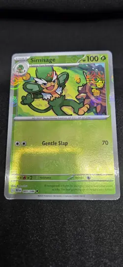 Pokemon Simisage (Master Ball Pattern) 005/086 Sv: Black Bolt Holo NM Mint - Image 1
