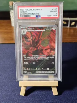 PSA 8 Scizor 205/197 - SV03: Obsidian Flames - Pokemon TCG Holo - Image 1