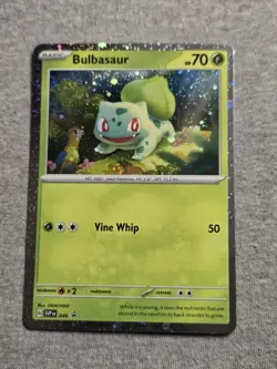 Pokemon TCG Bulbasaur SVP046 Scarlet & Violet 151 Cosmos Holo Black Star Promo - Image 1