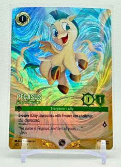 Disney Lorcana Challenge Promo Pegasus Gift For Hercules Foil 1/C2 EN 9 - Image 1