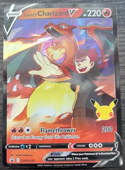 Lance's Charizard V SWSH133 Pokemon TCG Sword & Shield Promo Cards Holo MINT NM - Image 1