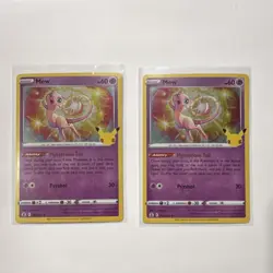 Pokemon TCG Celebrations Mew 25th Anniversary Holo Lot (2 Cards, English) - Image 1