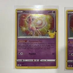 Pokemon TCG Celebrations Mew 25th Anniversary Holo Lot (2 Cards, English) - Image 2